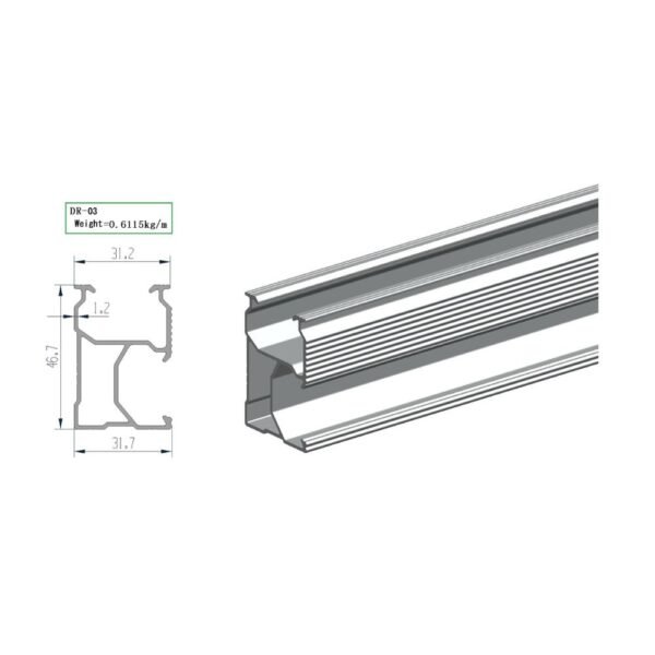Anodized L Feet Solar Mounting Rail - Image 3