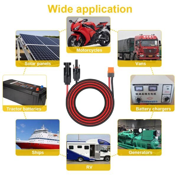10M Solar MC4 Connector to XT60i Adapter 12 AWG Cable - Image 7