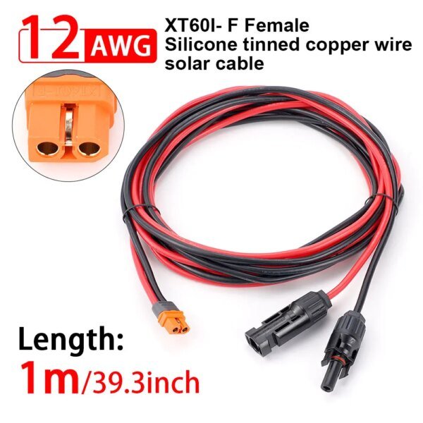 10M Solar MC4 Connector to XT60i Adapter 12 AWG Cable - Image 3