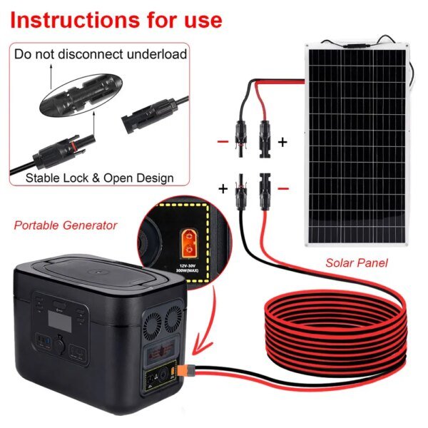 10M Solar MC4 Connector to XT60i Adapter 12 AWG Cable - Image 6