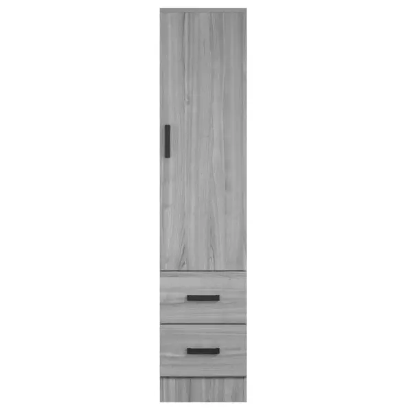 Single-Door Wardrobe With Shelves and 2 Drawers - Image 4