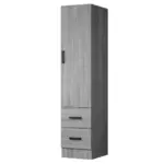 Single-Door Wardrobe With Shelves and 2 Drawers