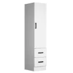 Single-Door Wardrobe With Shelves and 2 Drawers - Image 2